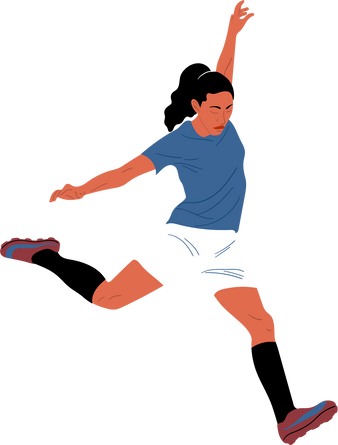 Clean Semi-realistic Soccer Player High Kick